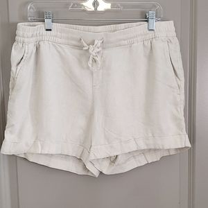 Old Navy Womens Linen Shorts size Large Tan